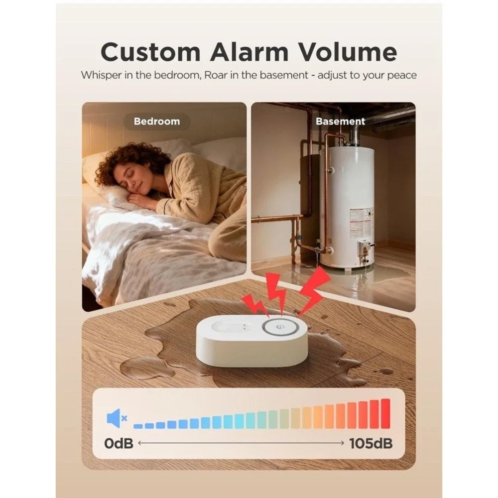 Goveelife Upgraded‎ Smart Water Leak Detector 1s With 1080ft
